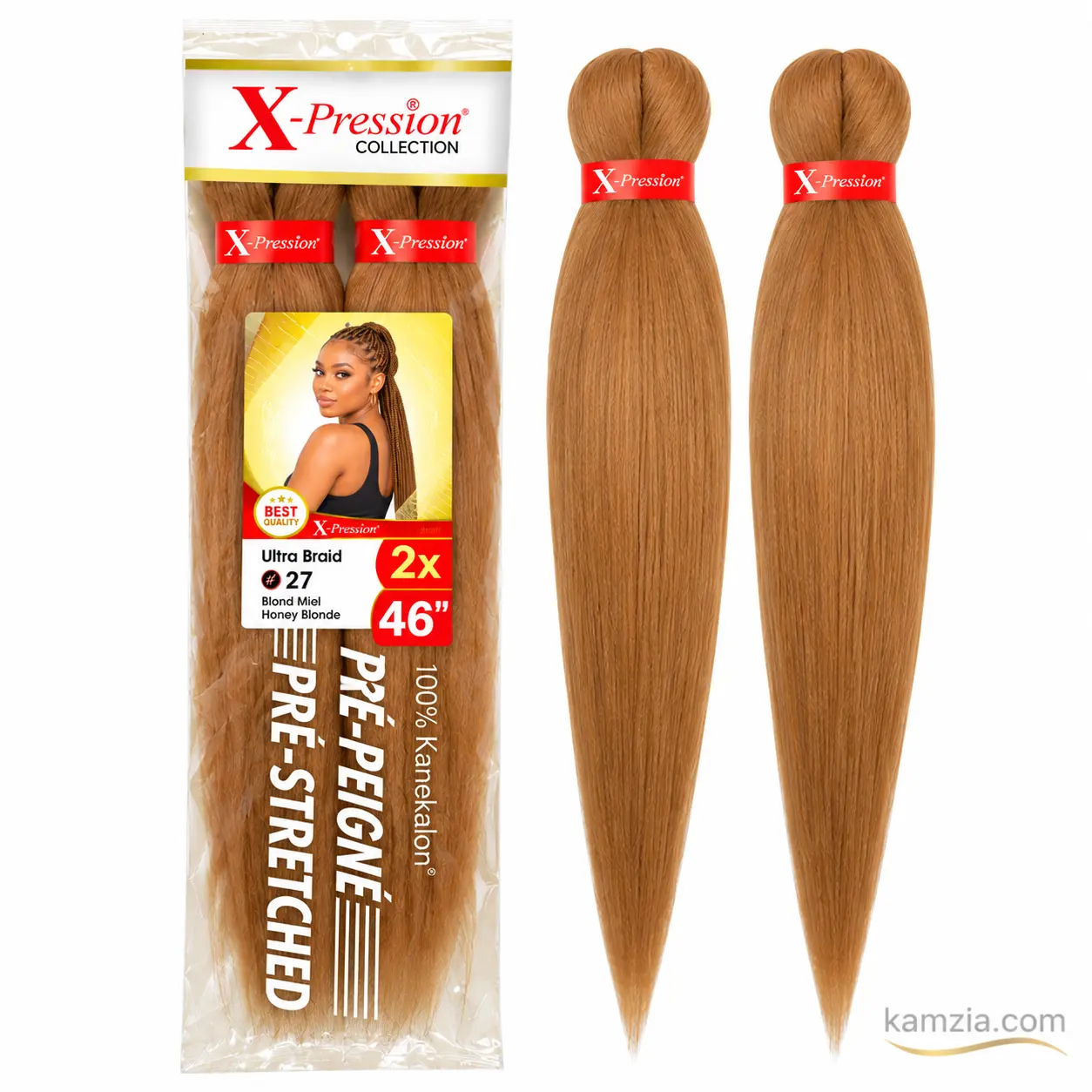 X-Pression Ultra Braid – Mèches Pré-étirées Blond Miel #27